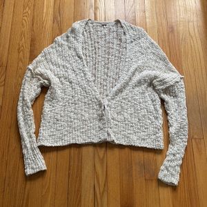 Free People Cream Knit Oversized Cardigan